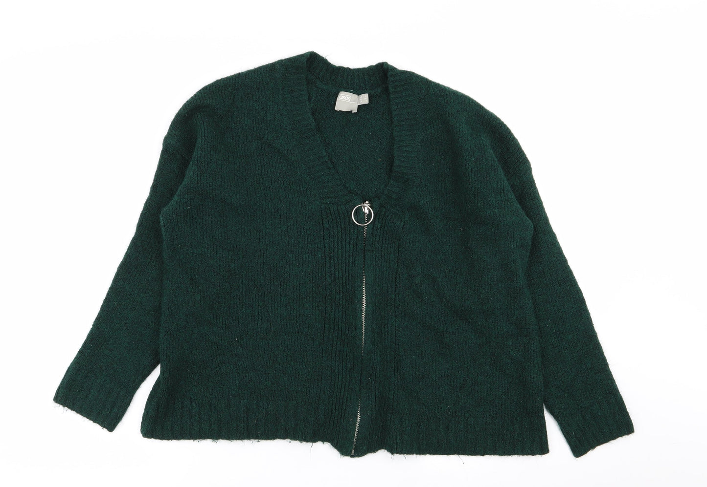 ASOS Womens Green   Full Zip Jumper Size 8