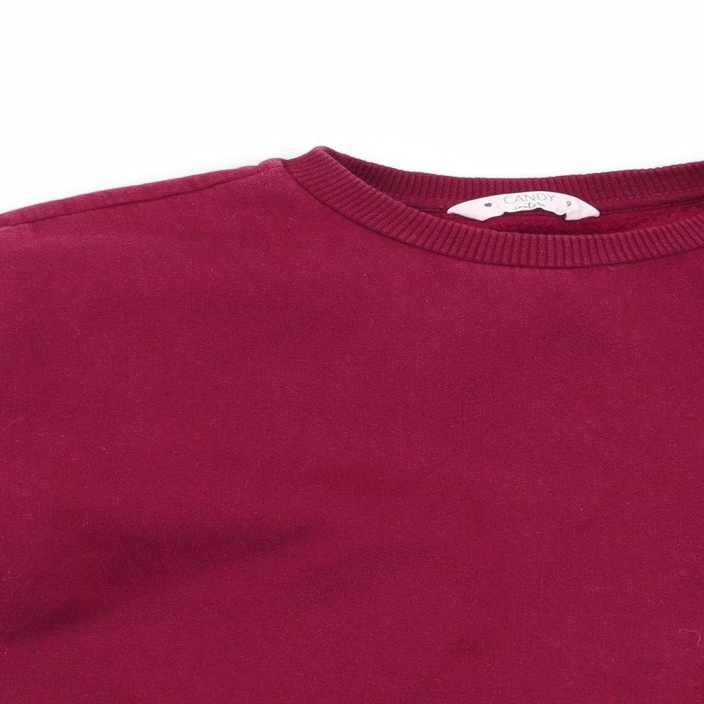 Candy Couture Girls Red   Pullover Jumper Size 9 Years