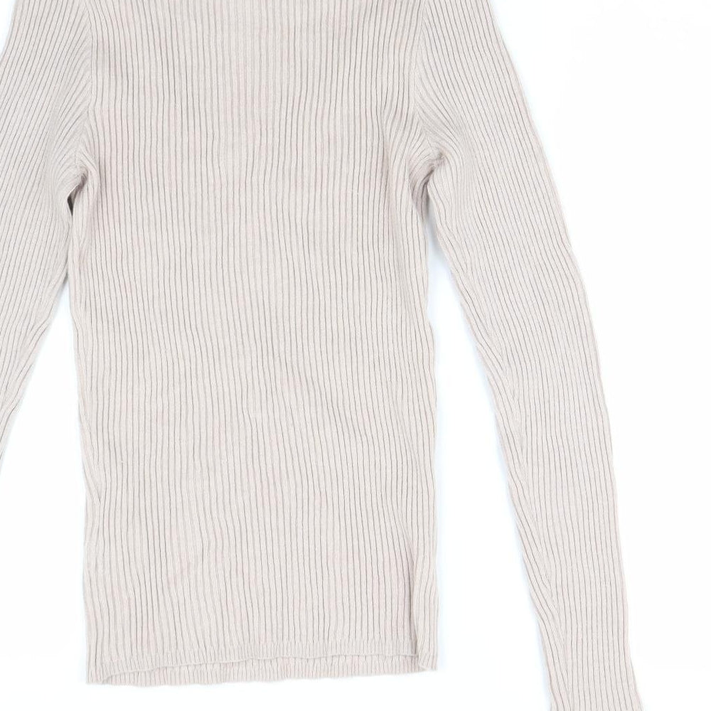 Primark Mens Beige  Knit Pullover Jumper Size M
