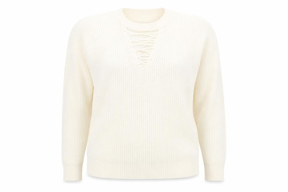 New Look Womens Ivory  Knit Pullover Jumper Size 14
