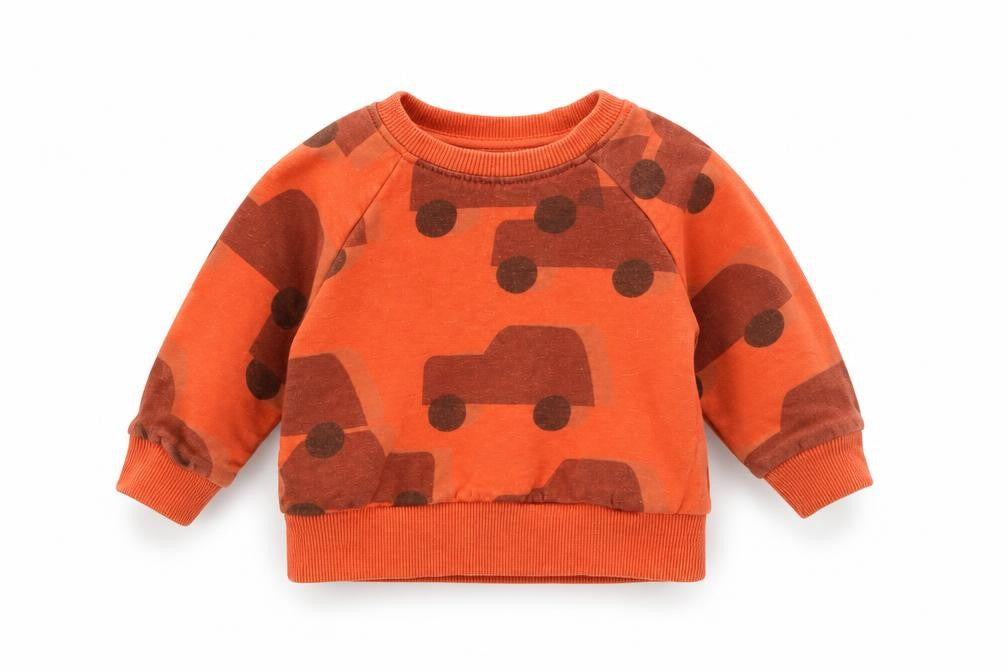 Next Boys Orange Geometric  Pullover Jumper Size 0-3 Months