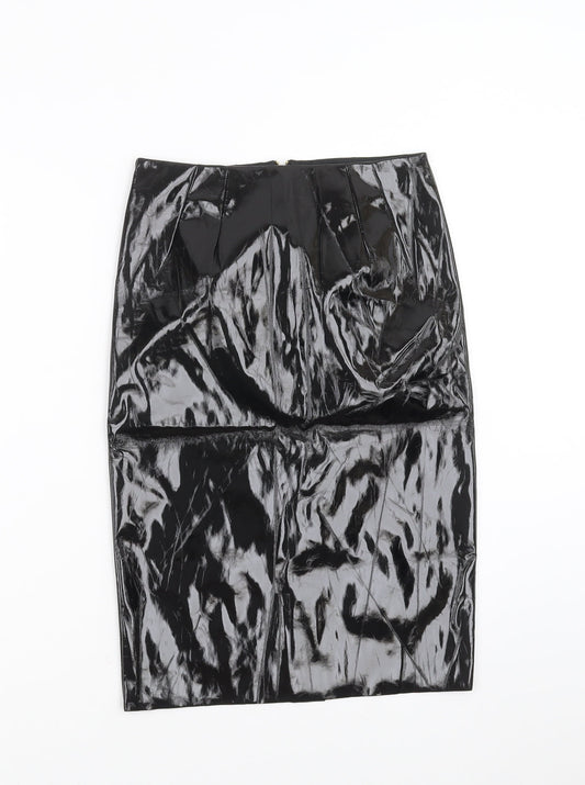 Topshop Womens Black   Straight & Pencil Skirt Size 8