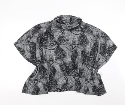 Max Studio Womens Grey Geometric  Pullover Jumper One Size