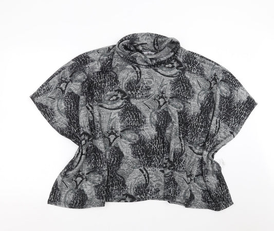 Max Studio Womens Grey Geometric  Pullover Jumper One Size