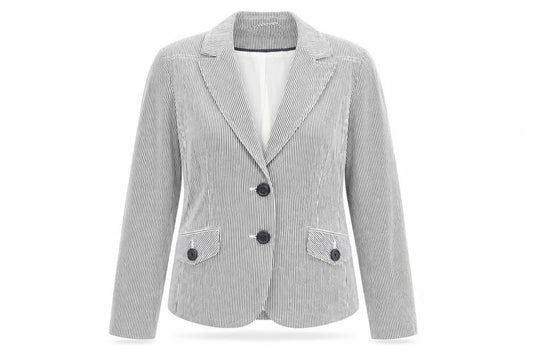 New Look Womens Blue Striped  Jacket Blazer Size 12
