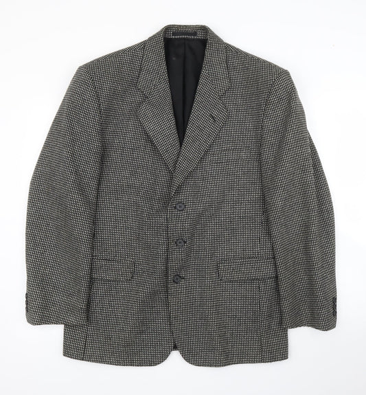 Fosters Mens Black   Jacket Suit Jacket Size 40