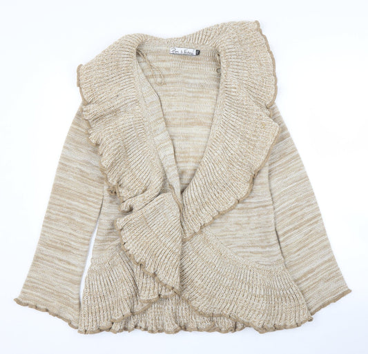 Pure & Natural Womens Beige   Cardigan Jumper Size M