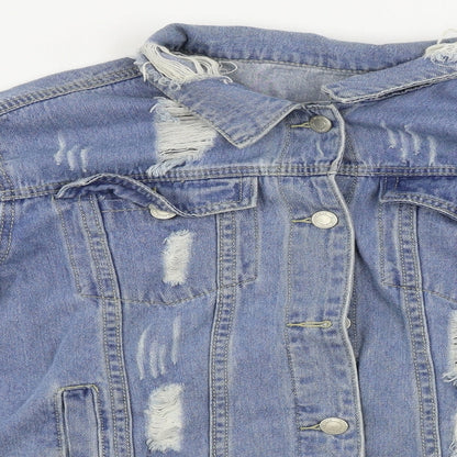 Preworn Womens Blue   Jacket Coat Size L