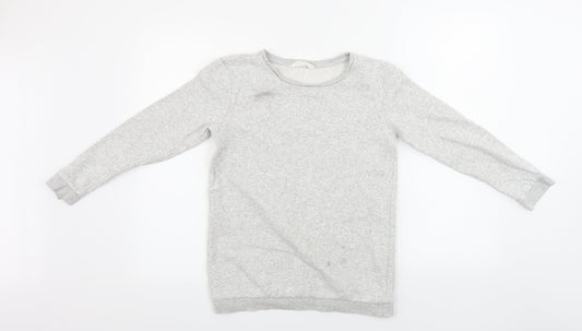 H&M  Girls Grey   Pullover Jumper Size 10-11 Years  - glitter star pattern