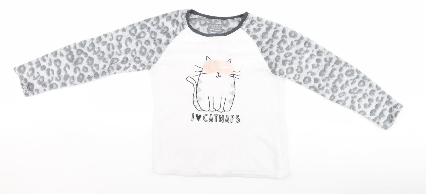 Primark Girls Multicoloured Animal Print  Top Pyjama Top Size 9-10 Years
