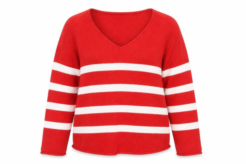 Real Clothing Womens Purple Striped  Pullover Jumper Size M