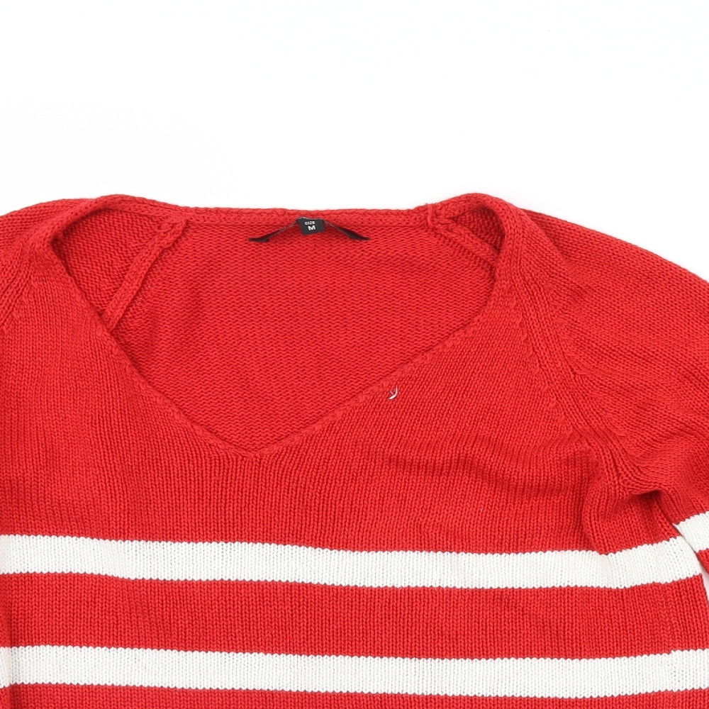 Real Clothing Womens Purple Striped  Pullover Jumper Size M