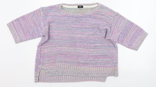F&F Womens Purple Striped  Pullover Jumper Size 14
