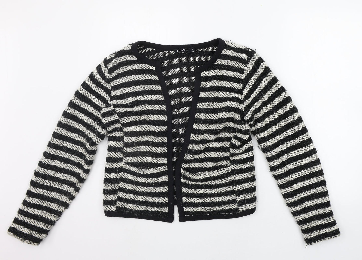 Lindex Womens Black Geometric  Cardigan Jumper Size M
