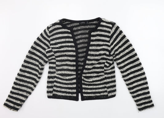Lindex Womens Black Geometric  Cardigan Jumper Size M