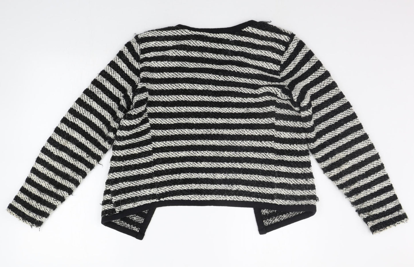 Lindex Womens Black Geometric  Cardigan Jumper Size M