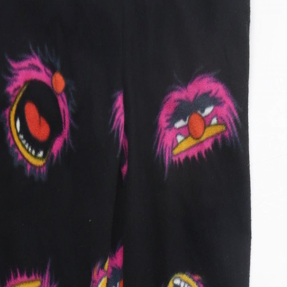 Preworn Girls Black Geometric  Top Pyjama Pants Size 6-7 Years