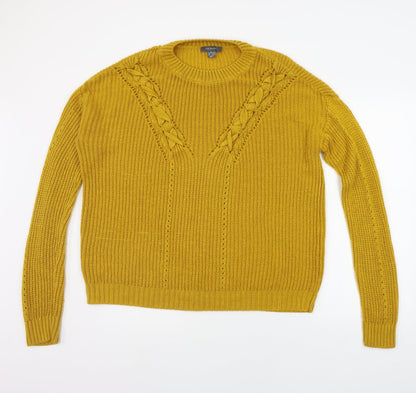 Primark Womens Yellow   Pullover Jumper Size M