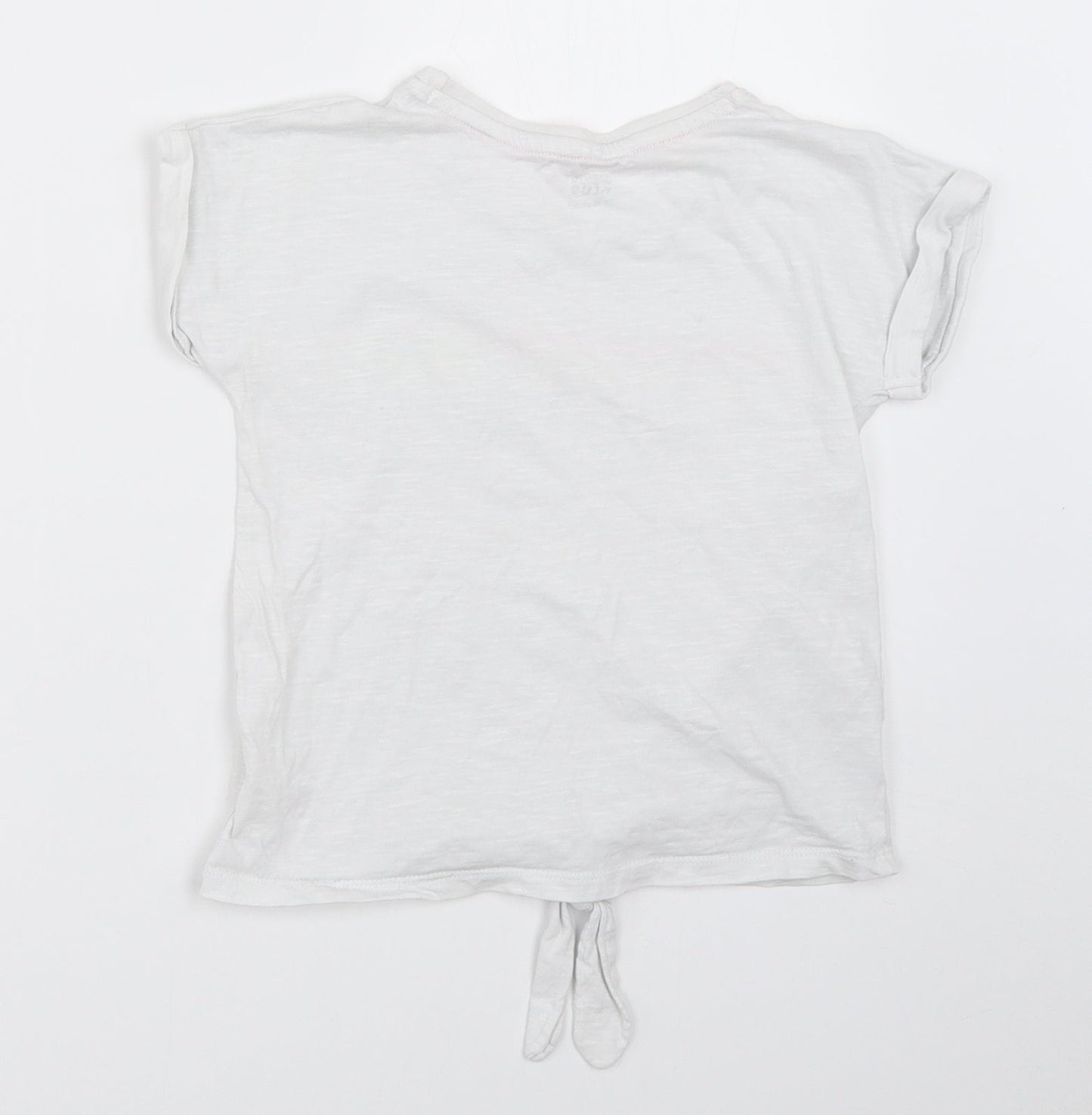 Mini Club Girls White   Basic T-Shirt Size 5-6 Years