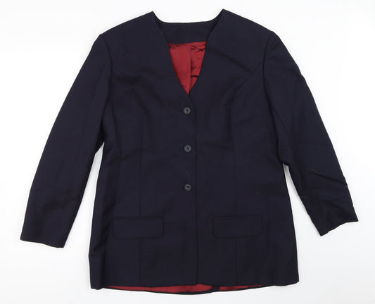 Business Solutions Womens Blue   Jacket Blazer Size 16