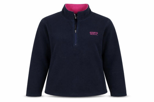 55Soul Womens Blue  Fleece Henley Sweatshirt Size M
