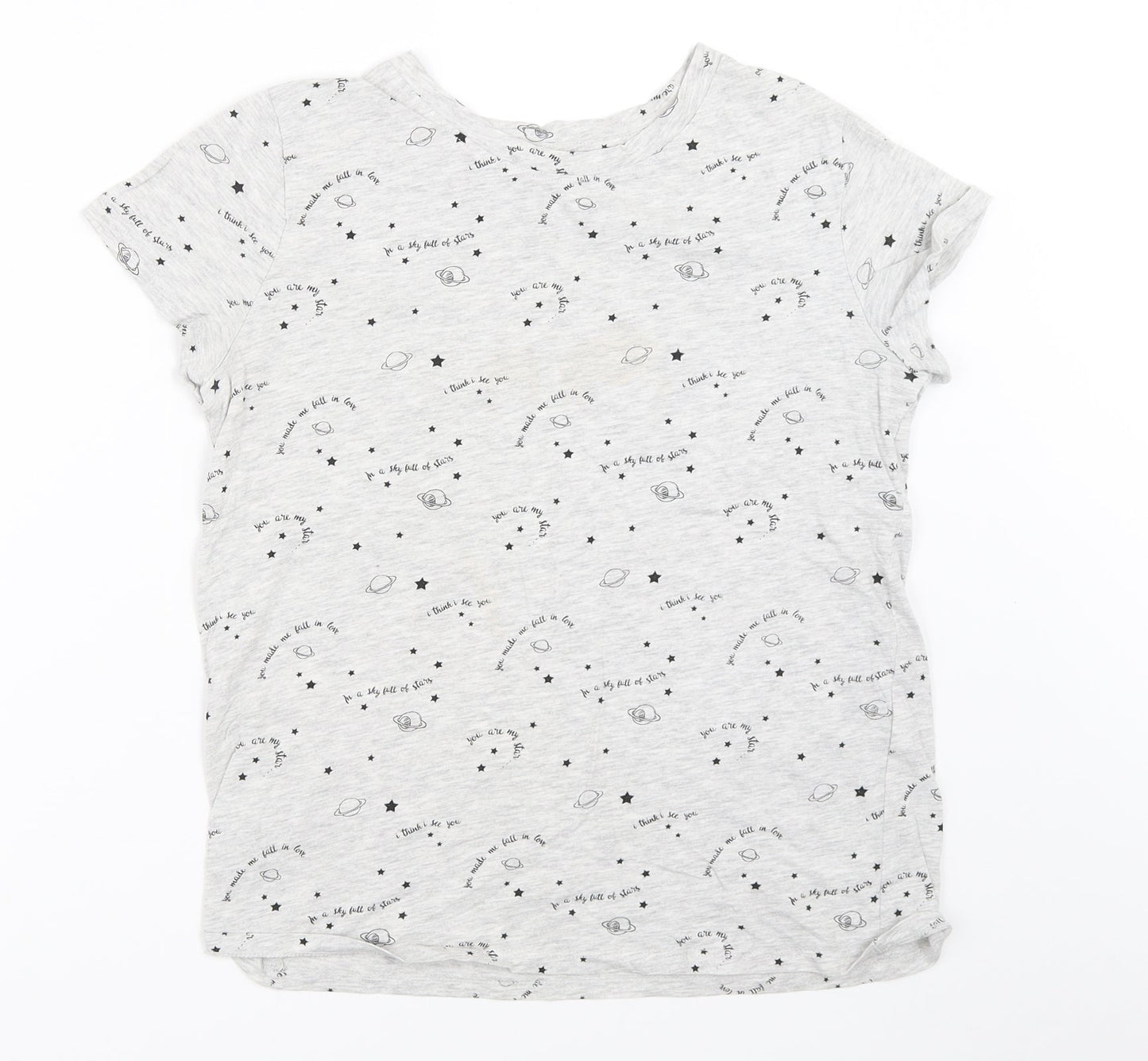 Bershka Womens Grey   Basic T-Shirt Size M
