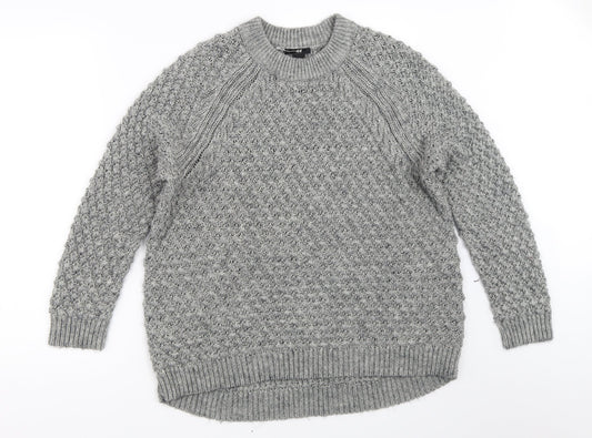 H&M Womens Grey   Pullover Jumper Size S