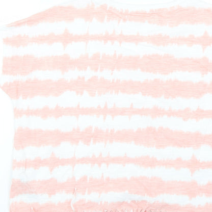 Brand and care label for Marks & Spencer girls’ multicoloured geometric basic t-shirt, size 12-13, years