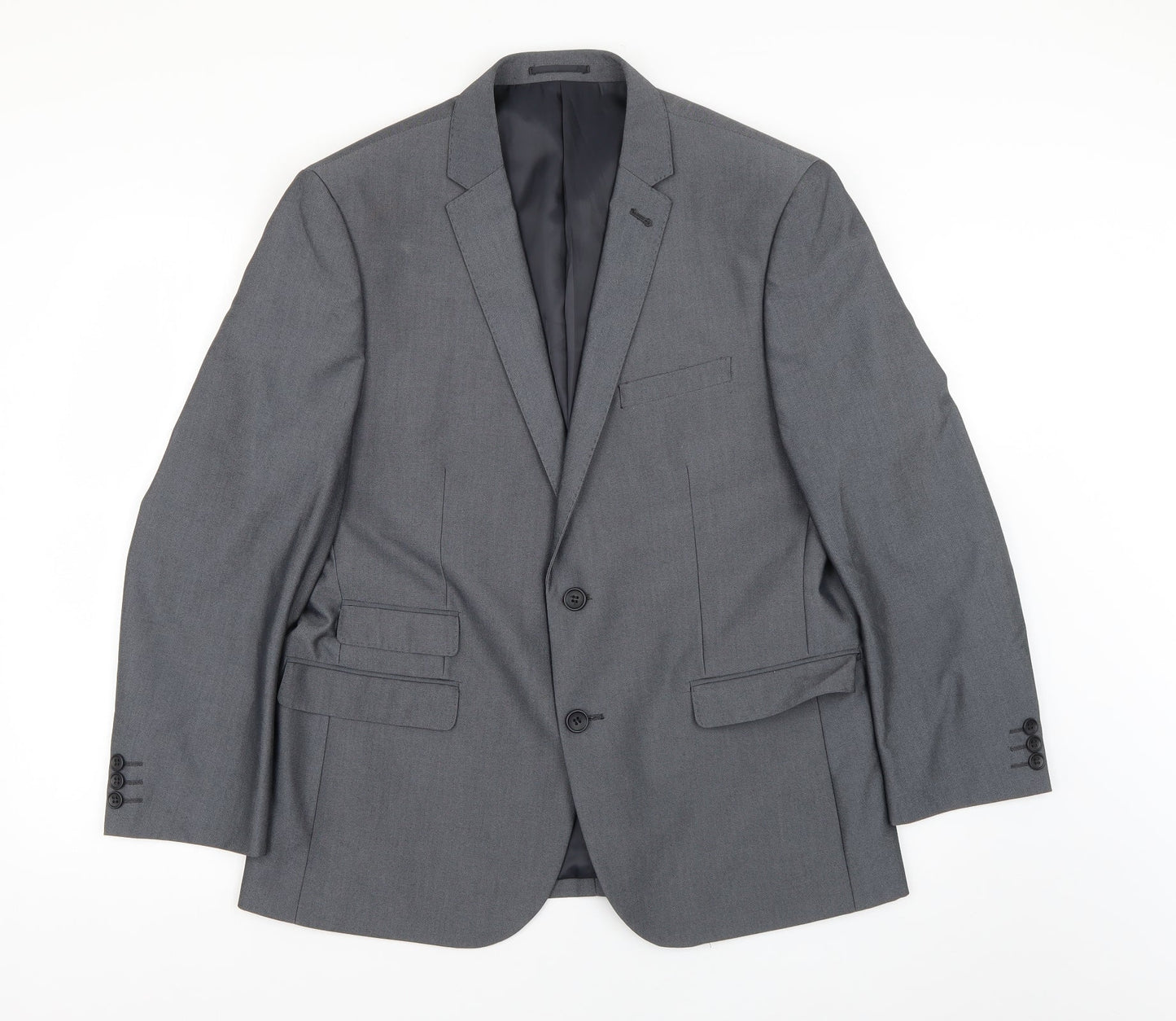 Fellini Mens Grey   Jacket Suit Jacket Size S