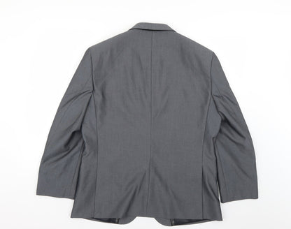 Fellini Mens Grey   Jacket Suit Jacket Size S