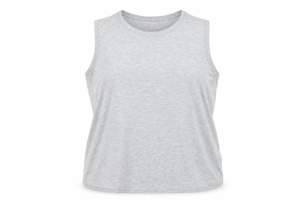 the relaxed Womens Grey   Basic Tank Size 18
