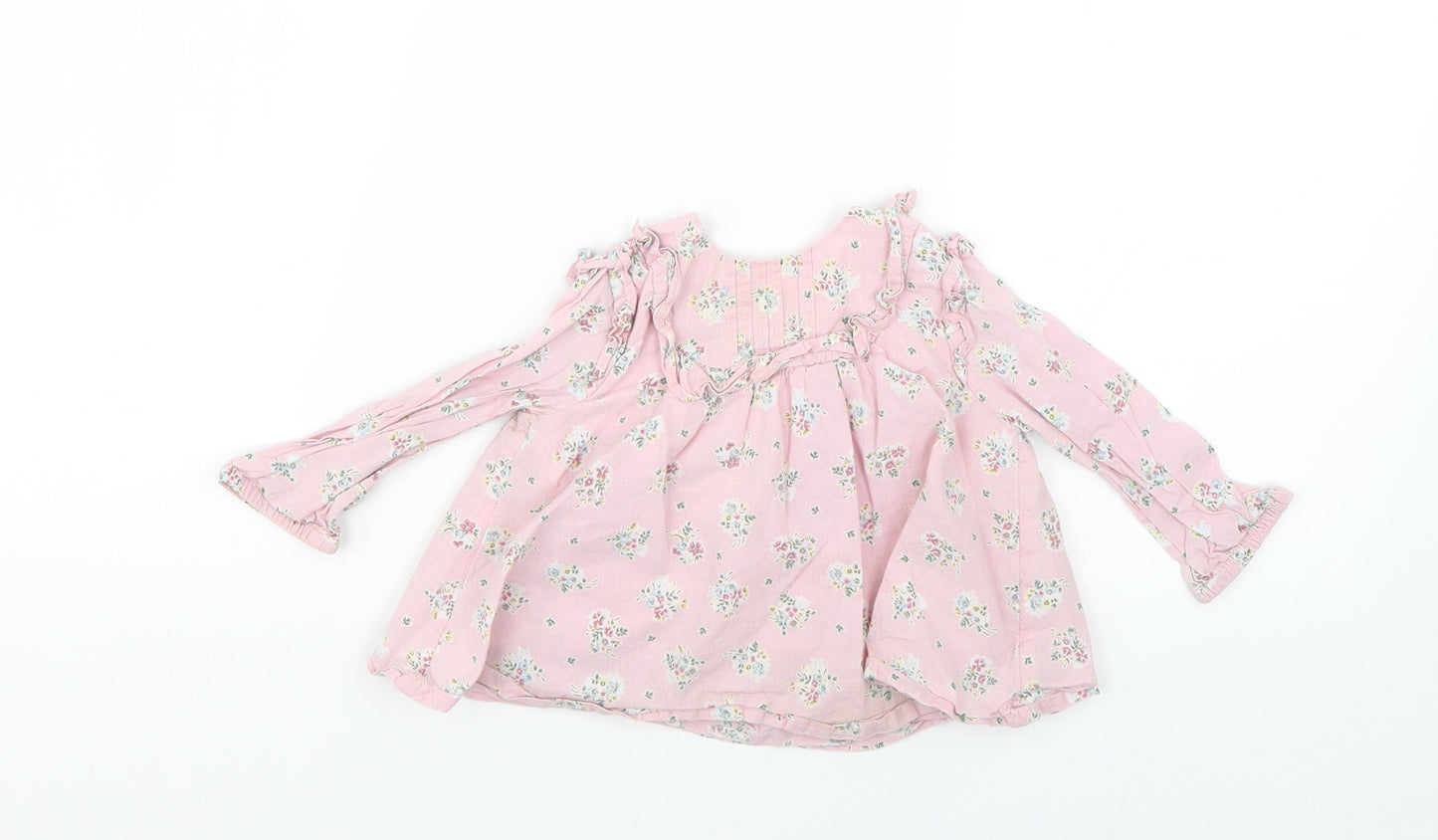 Monsoon Baby Pink Floral  Fit & Flare  Size 6-9 Months