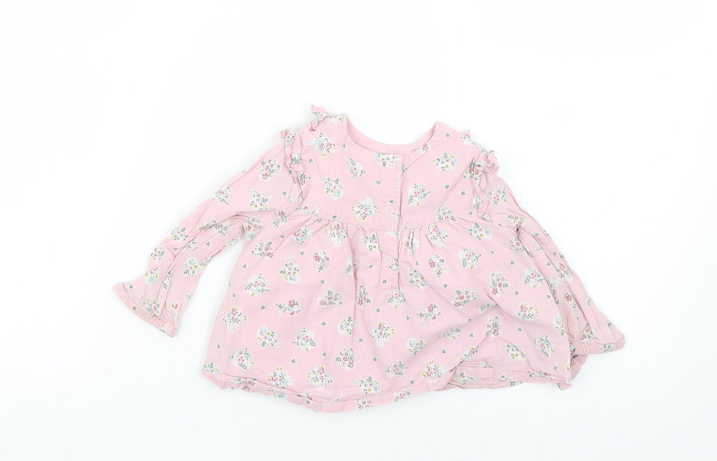 Monsoon Baby Pink Floral  Fit & Flare  Size 6-9 Months