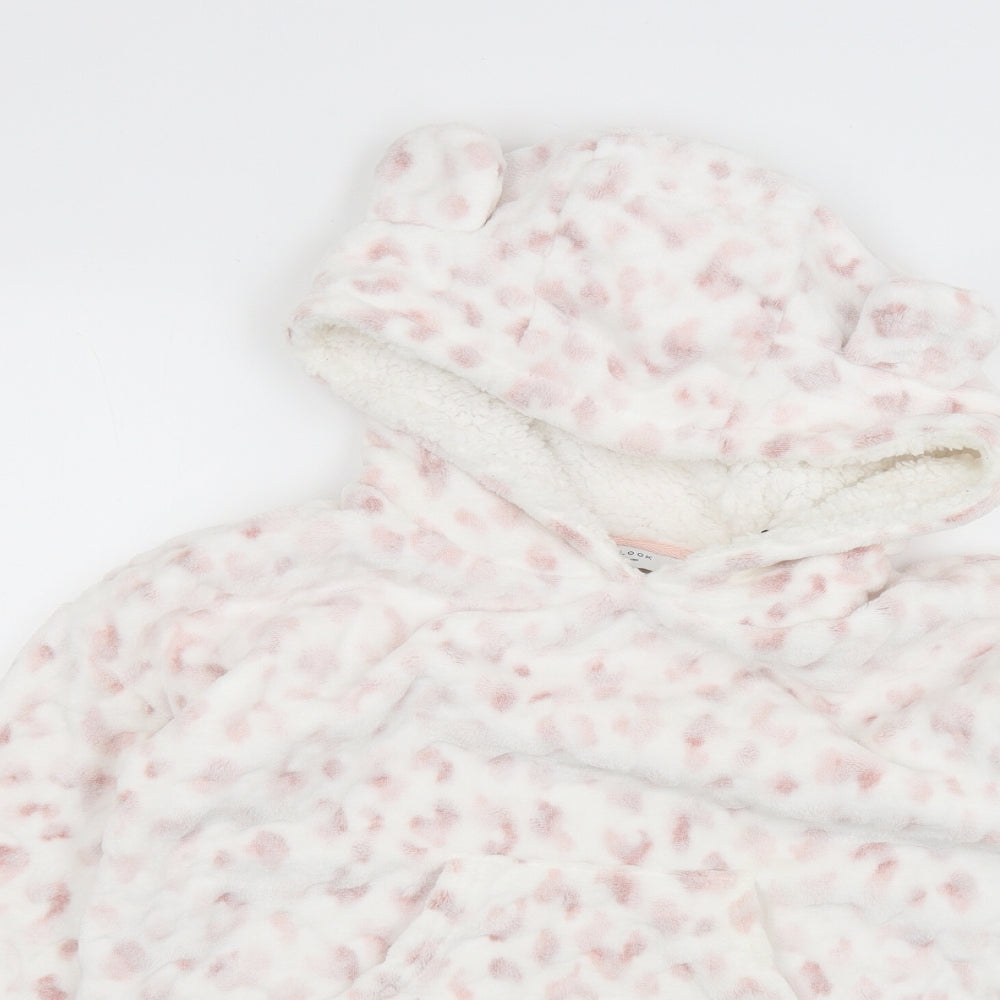 New Look Womens White   Pullover Hoodie Size S