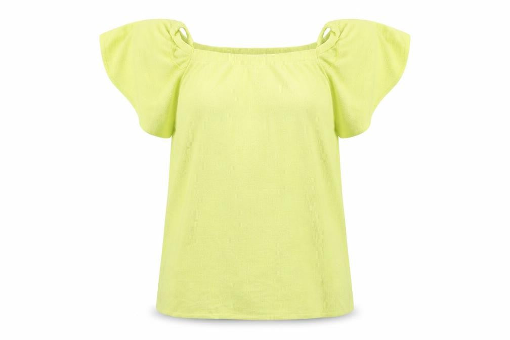 Yu Womens Yellow   Basic T-Shirt Size 12