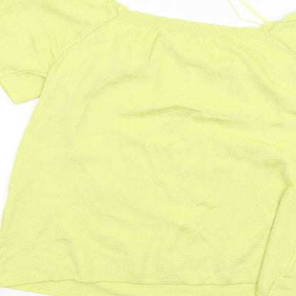 Yu Womens Yellow   Basic T-Shirt Size 12