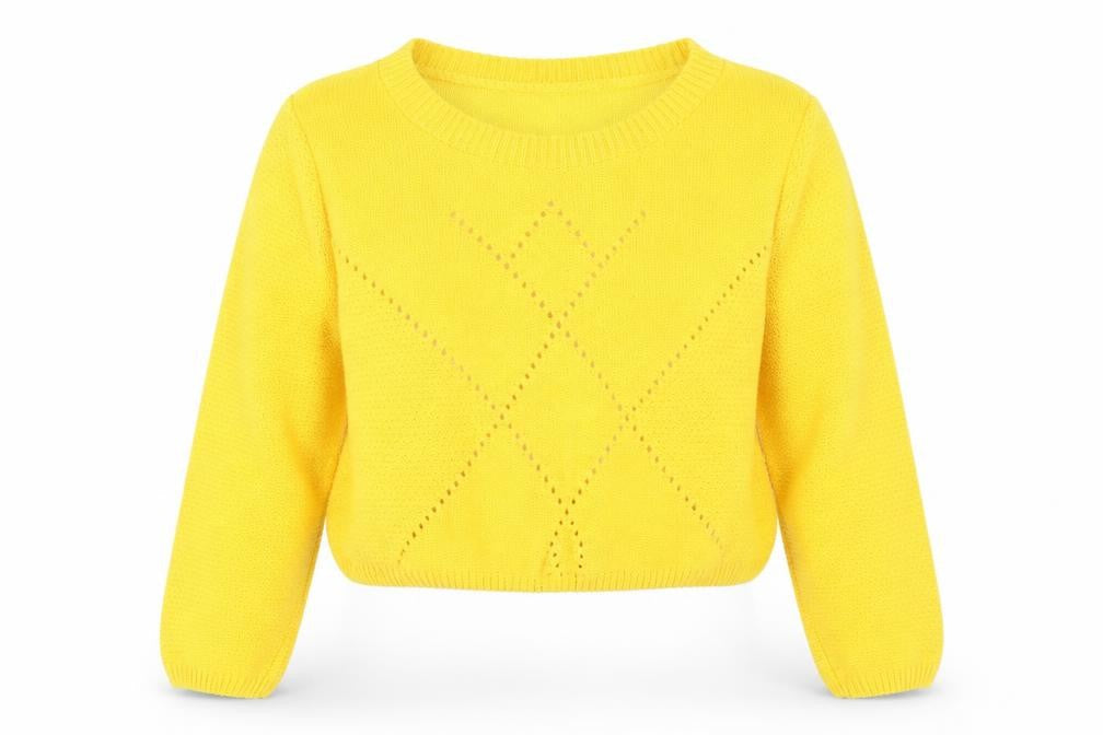 Whos who Womens Yellow   Pullover Jumper Size L
