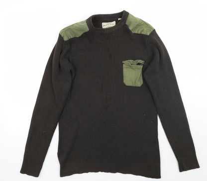 Preloved Brave Soul Mens Green   Pullover Jumper Size L - Front