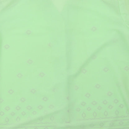 Preloved Preworn Womens Green Geometric  Basic Blouse Size 14 - Label