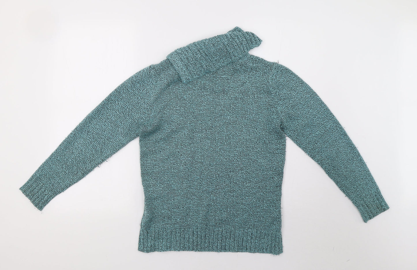 BM Collection Womens Green  Knit Pullover Sweatshirt Size S