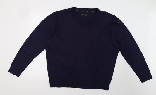 Preloved roadbent boothroyds Mens Blue  Knit Pullover Sweatshirt Size XL - Front