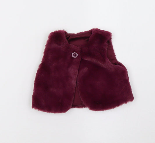George Girls Purple   Basic Jacket Snowsuit Size 0-3 Months