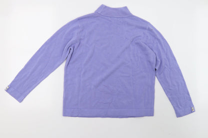 Preloved BM Collection Womens Purple   Pullover Sweatshirt Size M - Back