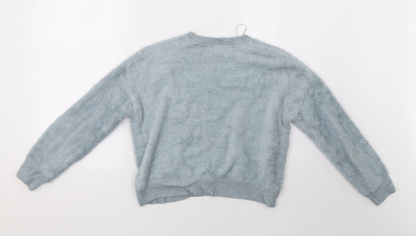 Topshop Womens Green   Pullover Sweatshirt Size 6