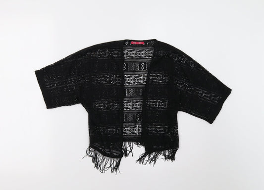 Primark Girls Black  Lace Cardigan Jumper Size 8 Years