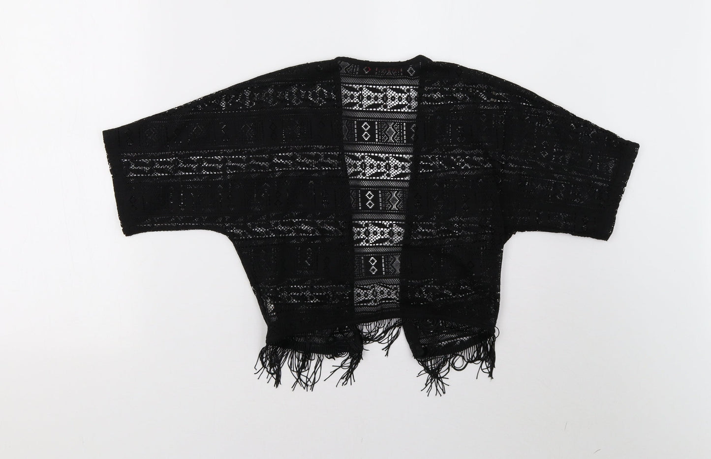 Primark Girls Black  Lace Cardigan Jumper Size 8 Years
