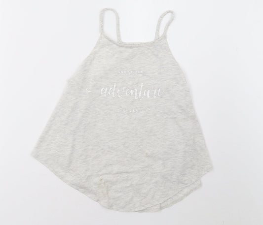 H&M Girls Grey   Basic T-Shirt Size 10 Years