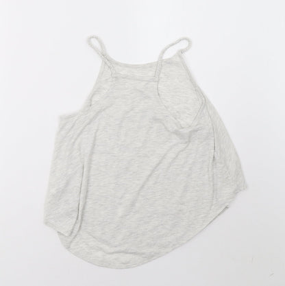 Back view of H&M girls’ grey basic t-shirt, size 10, years