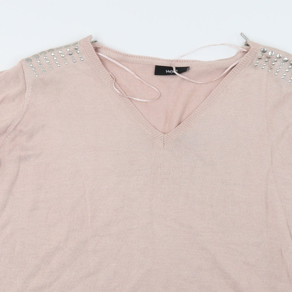 wallis  Womens Pink   Pullover Sweatshirt Size L