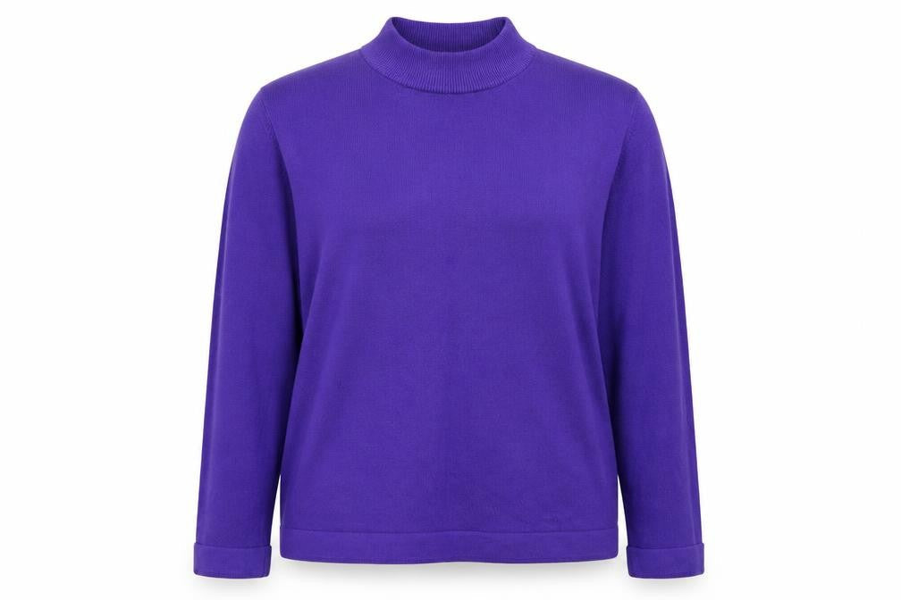 bm  Womens Purple  Knit Pullover Sweatshirt Size L